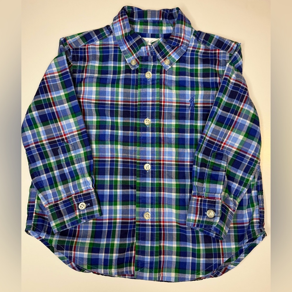 Toddler Ralph Lauren Plaid Button-Up Shirt